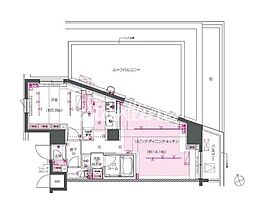 ZOOM戸越銀座 1LDKの間取図画像