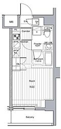 PREMIUMCUBEGNISHIOI ワンルームの間取図画像