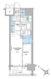 ルフォンプログレ西大井プレミア 1LDKの間取図画像