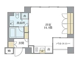 KDXレジデンス南麻布 ワンルームの間取図画像