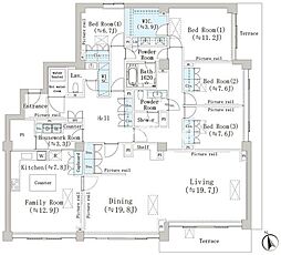 マリックスシマズヤマ 4LDKの間取図画像