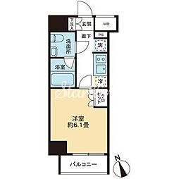 KDAGOTENYAMA 1Kの間取図画像