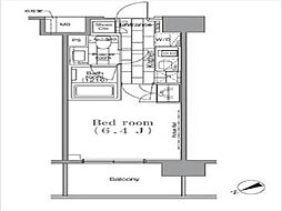 パークハビオ目黒リバーサイド 1Kの間取図画像
