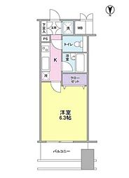 プロスペクトグラーサ広尾 1Kの間取図画像