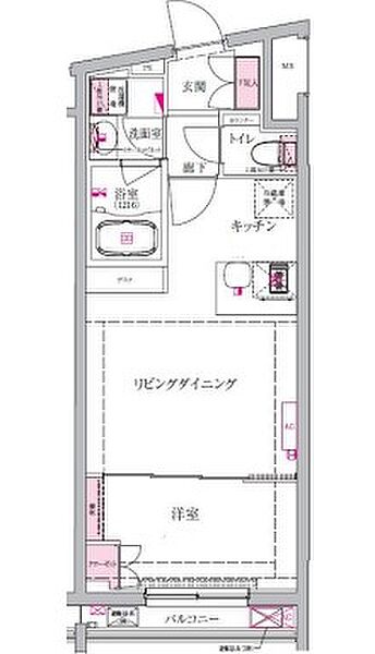 ベルシードステアー西早稲田 402｜東京都新宿区西早稲田３丁目(賃貸マンション1LDK・4階・35.22㎡)の写真 その2