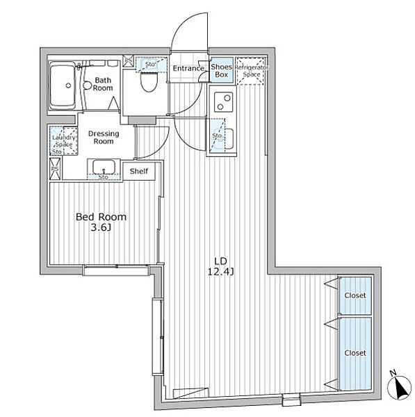 レジデンス市谷仲之町 304｜東京都新宿区市谷仲之町(賃貸マンション1LDK・3階・40.42㎡)の写真 その2