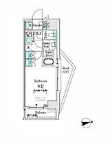 市谷仲之町ビューアパートメント 806 ｜ 東京都新宿区市谷仲之町4-42（賃貸マンション1K・8階・25.11㎡） その2