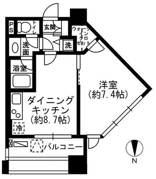 レジディア市ヶ谷 304｜東京都新宿区市谷本村町(賃貸マンション1DK・3階・37.65㎡)の写真 その2