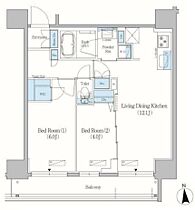 アーバネックス上野元浅草 1102 ｜ 東京都台東区元浅草１丁目14-1（賃貸マンション2LDK・11階・50.41㎡） その2