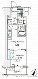 ベルファース神田神保町 1DKの間取図画像
