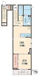 エムバレー（M-Valley） 2階1LDKの間取り