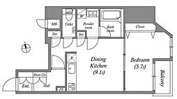 グランパセオ本郷三丁目（GRAN PASEO本郷三丁目） 10階1LDKの間取り