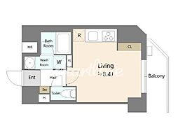 アリビス本郷三丁目（Alivis本郷三丁目） 3階ワンルームの間取り