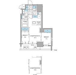 ルフォンプログレ本郷三丁目 1LDKの間取図画像