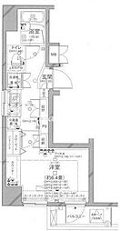 パレステュディオ文京根津 6階1Kの間取り