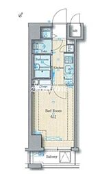グランドトゥルース弥生 1Kの間取図画像
