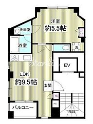 スワンレイク本郷 1LDKの間取図画像