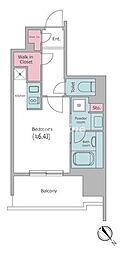 RESIDIA文京本郷3 ワンルームの間取図画像
