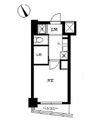 スカイコート後楽園EAST 1Kの間取図画像