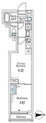 ロスアルコス千駄木 1DKの間取図画像
