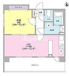 リバーレ秋葉原 1LDKの間取図画像