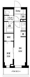 プレセダン千駄木 1DKの間取図画像