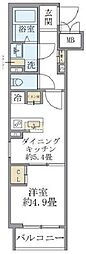 ビューテラス茗荷谷 1DKの間取図画像