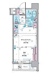 ジェノヴィア東神田グリーンヴェール 1DKの間取図画像