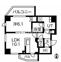 B-LOT千駄木RESIDENCE 1LDKの間取図画像