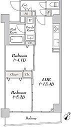 ルミーク文京千石 2LDKの間取図画像