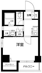 ローズマンションミヤハラ 1Kの間取図画像