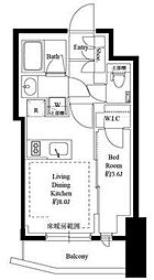 343レジデンス後楽園 1LDKの間取図画像
