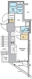 プラウドフラット文京千駄木 ワンルームの間取図画像