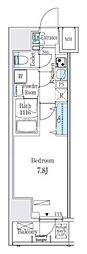 RESIDIA大手町北 1Kの間取図画像