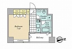 OZIO大手町 1Kの間取図画像