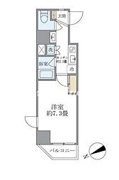 KDXレジデンス文京湯島 1Kの間取図画像