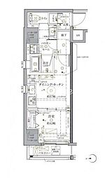 クレイシア秋葉原ラグゼスウィート 1DKの間取図画像