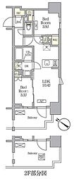 テラス神田猿楽町 2LDKの間取図画像
