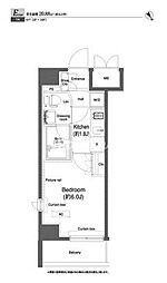 プラウドフラット小石川 1Kの間取図画像