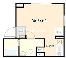 K-suite外神田 1Kの間取図画像