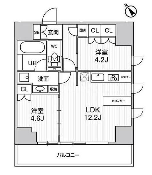 ｎｉｄｏ ＳＵＧＡＭＯ(ニドスガモ) 1001｜東京都豊島区巣鴨２丁目(賃貸マンション2LDK・10階・51.12㎡)の写真 その2