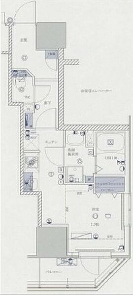 ライジングプレイス亀戸 210｜東京都江東区亀戸７丁目(賃貸マンション1K・2階・27.04㎡)の写真 その2