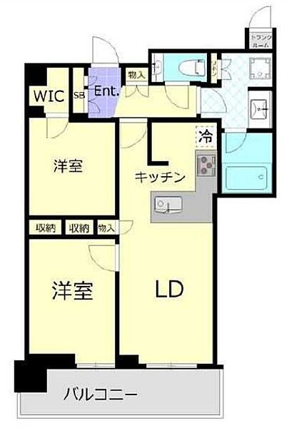 ザ・パークハウス晴海タワーズティアロレジデンス 809｜東京都中央区晴海２丁目(賃貸マンション2LDK・8階・61.25㎡)の写真 その2
