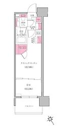 レジディア門前仲町プレイス 1DKの間取図画像