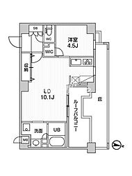 ALTERNAKIKUKAWA2 1LDKの間取図画像