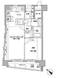 CRESIDENCE日本橋浜町 1LDKの間取図画像