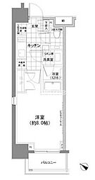 パークハビオ人形町 1Kの間取図画像