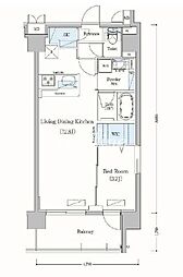 Urbanex森下2 1LDKの間取図画像