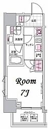 プレジリア東日本橋 1Kの間取図画像