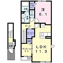 グランドゥ－ル住吉Ａ 203 ｜ 長野県上田市住吉2900-1（賃貸アパート1LDK・2階・50.96㎡） その2